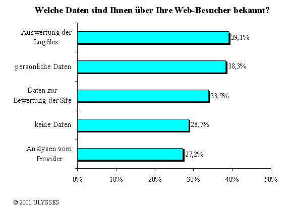 Welche Daten sind Ihnen über Ihre Web-Besucher bekannt?